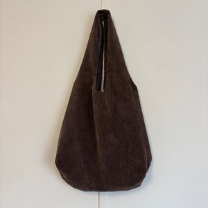 Brown Corduroy Slouchy Bag NWT